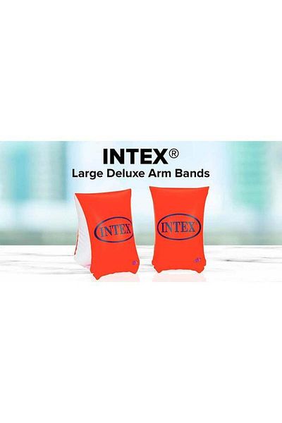 Intex زوج من أربطة الذراع الكبيرة الفاخرة للأطفال من سن 6 إلى 12 عامًا، مقاس 30 × 15 سم