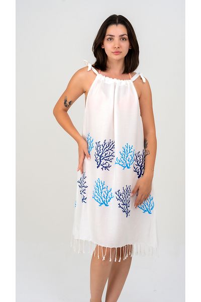 EMİLLİE ROCHIE CU SNUR IMPRIMAT VISCOZĂ - CORAL