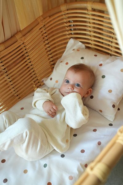 Lollie Baby&Kids Mother's Side Crib Elastic Sheet Set (55X95 cm) - Dots