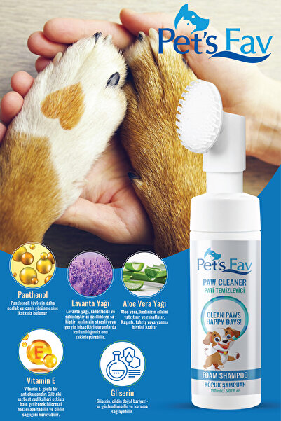 Pets Fav 2'li Köpek Hızlı Pratik Pati Temizleme ve Bit Pire Kene Parazit Önleyici Kuru Köpük Şampuanı Seti