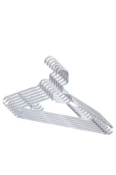 Titiz 6 Pcs Set of Transparent Plastic Clothes Hangers