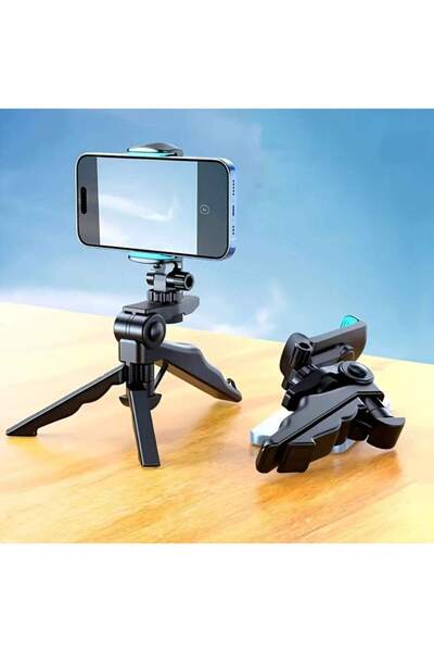 Choice حامل ثلاثي القوائم أسود اللون، قابل للدوران 360 درجة، للهواتف الذكية -...