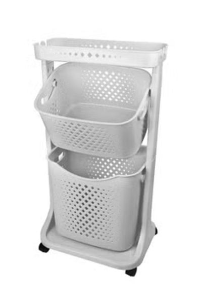 Titiz Two-Tier Bathroom Baskets Organizer Set