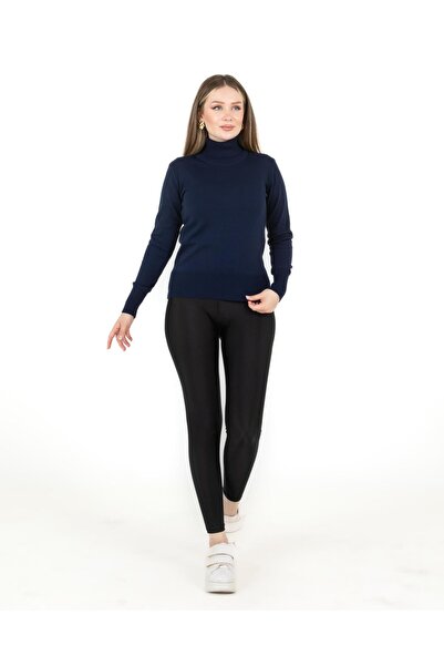 Sortie Tricotaj cu mânecă scurtă guler rotund Regular Fit Pulover Bleumarin