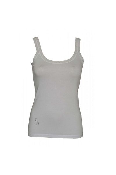 Belinay Women's Single White Lace Strap Tank Top