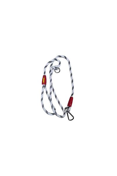moonparacord Paracord Dog Walking Rope 120 cm White Color Black Stripe
