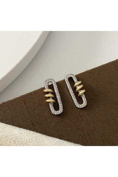 Bubbleatelier Çelik özel seri gelina gold küpe