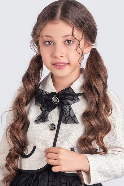 Minik Dolap Βραδινό φόρεμα από τούλι με στάμπα Bolero Flock Κοριτσίστικο φόρεμα