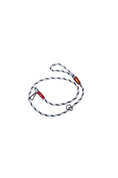 moonparacord Paracord Dog Walking Rope 120 cm White Color Black Stripe