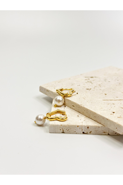 Zey Jewellery Kalp İnci Küpe