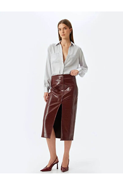 Koton Langarmhemd mit klassischem Kragen und Taschen