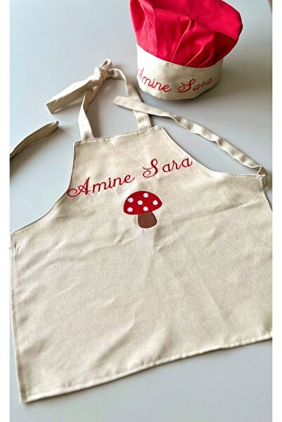 Koala Tasarım Çocuk Mutfak Önlüğü Minik Şef Mantar