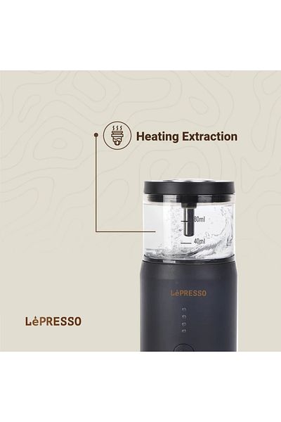 Lepresso Portable Espresso Machine With Thermal Meter - Black
