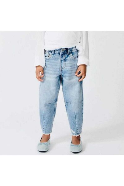 OliveYouMom Blugi unisex pentru copii cu cusături la picioare