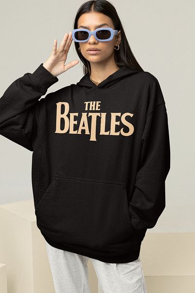 SEVBANO The Beatles Music Band Printed Unisex Oversize Hoodie