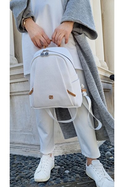 çantamgelsin Σακίδιο πλάτης Just Polo Γυναικείο με ανάγλυφο εμπριμέ 9 θέσεων