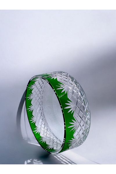 Kristal Market Handcrafted Cutting Crystal Bowl