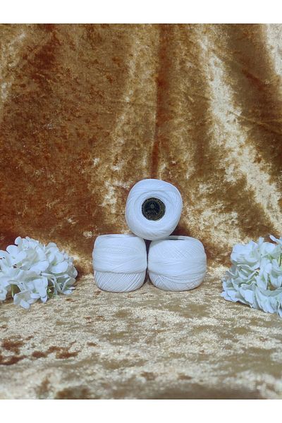Ören Bayan White Oren Lace Thread - 3Pcs 20 Gr No:70