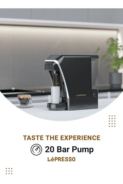 Lepresso Multifunctional Capsule Coffee Machine Cupsule Storage - Black