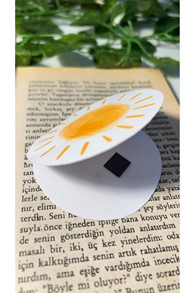 Handeto Kraft Güneş Mıknatıslı Kitap Ayracı, Pvc Kaplama, Parlak Ve Sert Yapı, El Yapımı