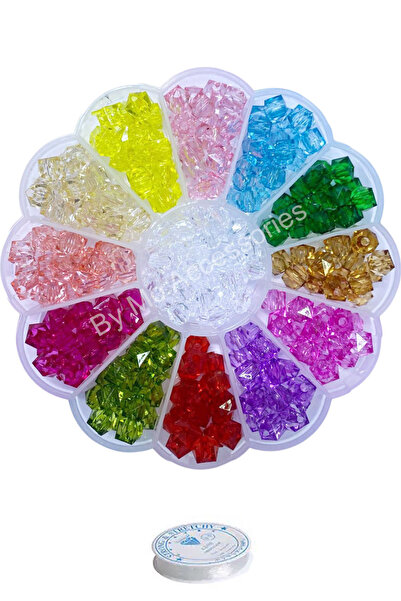 By MO Accessories Daisy In Box - Set de bijuterii cu culori cubice și margele