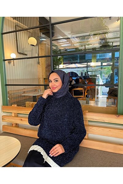 ALYAM BUTİK СИНЯ КОВДРА З ЛІТЕРАМИ