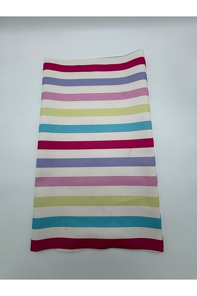 kumasfabrik 300gr Βαμβακερό ριγέ πανί καμβά / 50 Χ 150 εκ. / Τσάντα παραλίας, μαξιλάρι, κάθισμα, ταπετσαρία