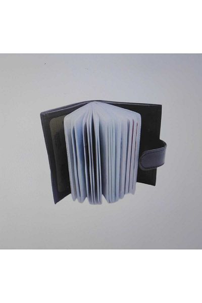 firdevsi hobi genuine leather vertical snap housing 20 transparent card holder wallet