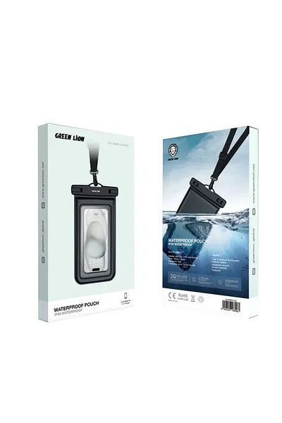 Green Lion Waterproof Pouch For 7.2Inch Phone - Clear