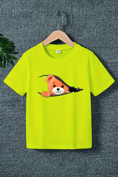 MYADA Детска тениска с щампа на плюшено мече в първокласен стил 22575