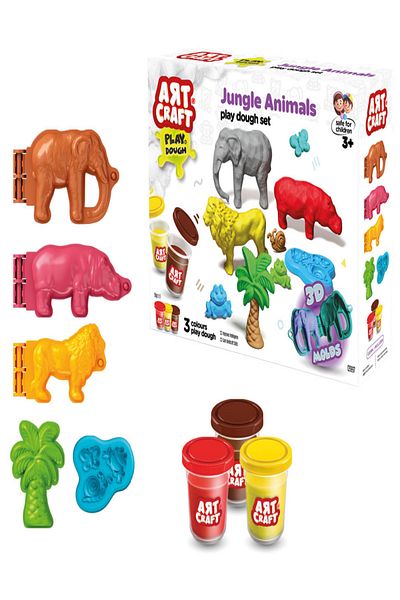 a v d a Forest Animals 3D Play Dough Set and Play Dough Mold 168 g