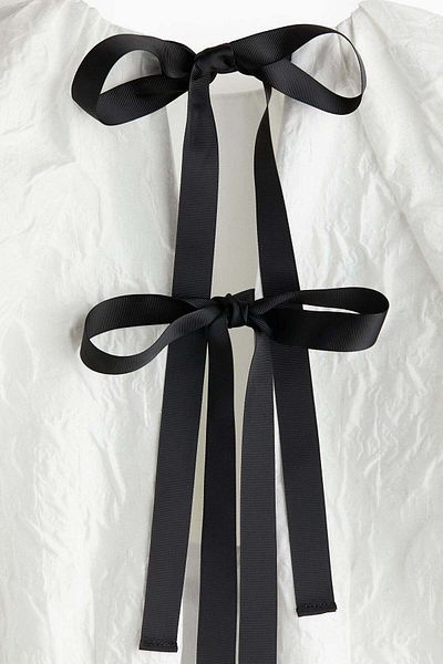 H&M Jacquard-weave tie-back dress