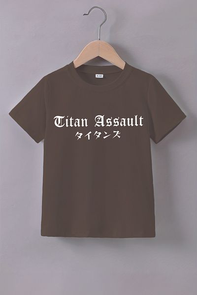 MYADA Детска тениска с щампа Titan Assault 22778