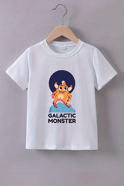 MYADA Tricou pentru copii premium cu imprimeu Galactıc Monster 22758