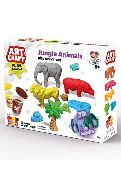a v d a Forest Animals 3D Play Dough Set and Play Dough Mold 168 g