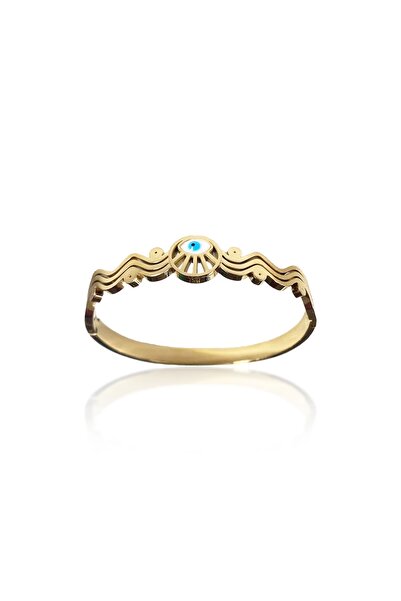 PRVT Steel Color Throwproof Evil Eye Beaded Handcuffs Bracelet
