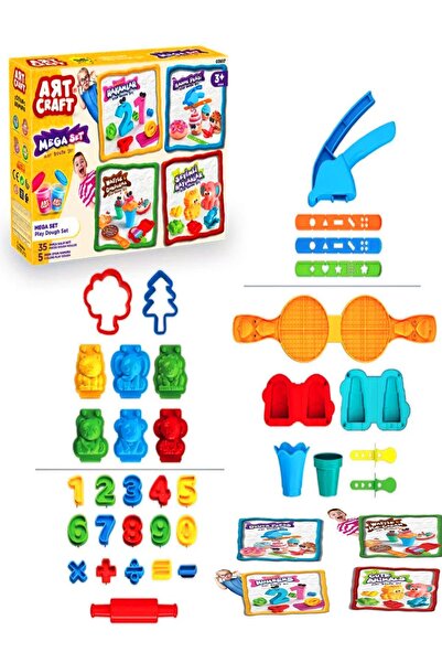 a v d a Mega Hamur Seti 4'lü Waffle & Dondurma - Rakamlar Sayılar - 3d Hayvan...