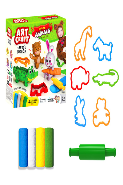 a v d a Eğlenceli Hayvanlar Oyun Hamuru Ve Kalıbı Seti 200 gr