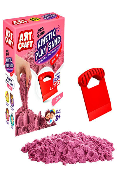 a v d a Aksesuarlı Pembe Kinetik Kum 500 gr Oyun Kumu