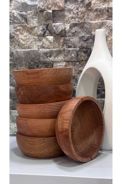 ARİN MODA Set of 6 Cerezlik Recellik Beech Wood - Arin Homteksden