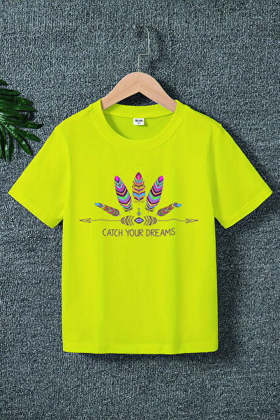 MYADA Tricou pentru fete cu imprimeu premium Catch Your Dreams 22426