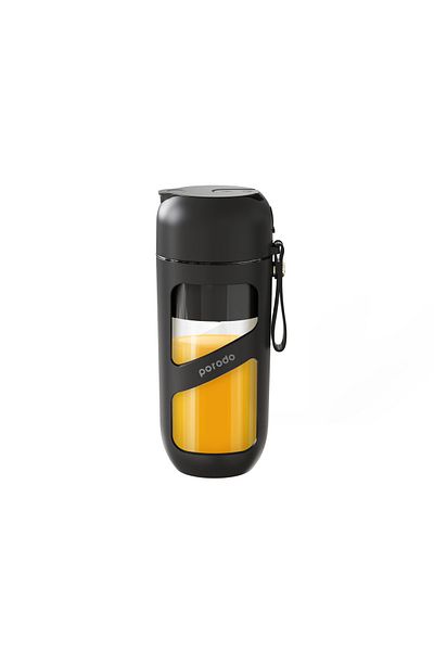 porodo Lifestyle Vacuum Fresh Portable Juicer & Smoothie Blender 380Ml 1500Mah - Black
