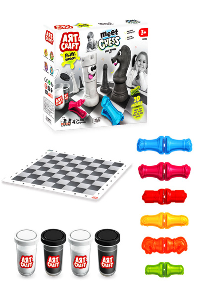 a v d a Satranç Oyun Hamuru Ve Hamur Kalıbı Seti 400 gr