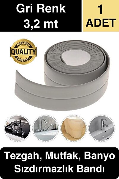 Svein Premium Gri Ocak Tezgah Kenarı Banyo Mutfak Sızdırmaz Bant Su Geçirmez ...