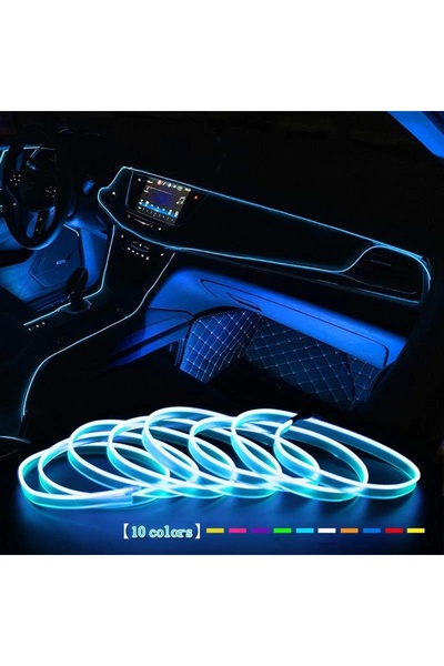 carlone Neon Ip Fitil Mavi - Işıklı Torpido Fitili Neon Ip - 2 Metre Araç Içi...