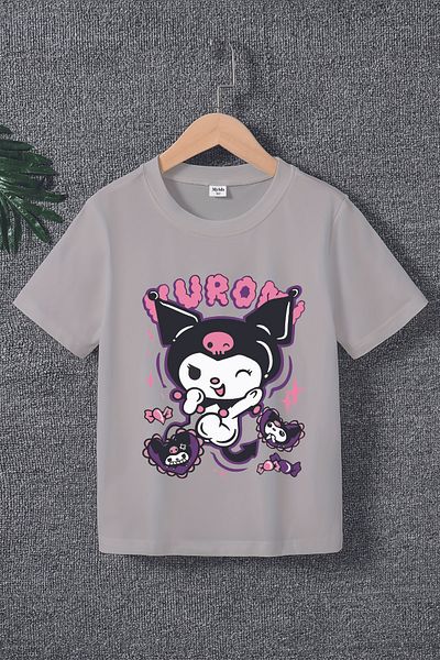 MYADA Tricou pentru fetiță cu imprimeu premium Baby Kuromi 22157