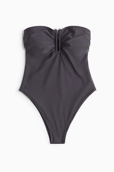 H&M Padded-cup bandeau swimsuit