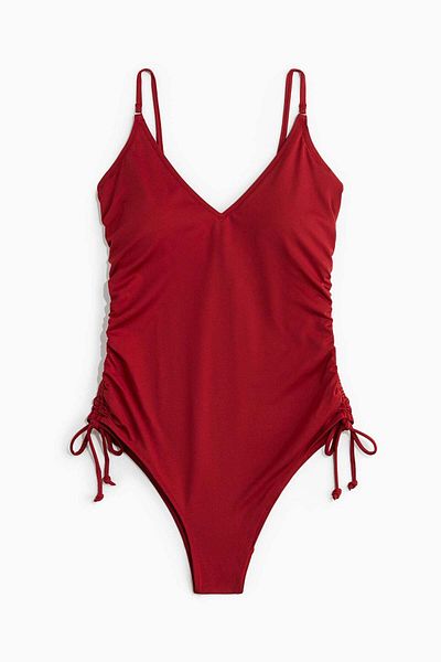 H&M Padded-cup drawstring-detail swimsuit