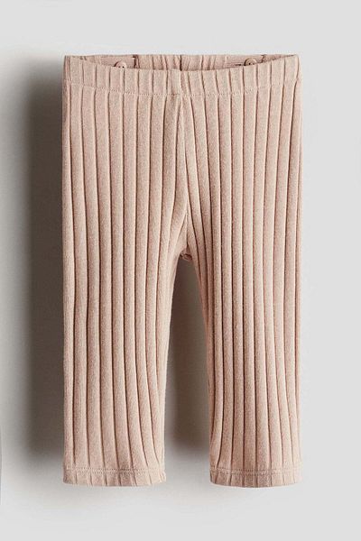 H&M Wide-ribbed cotton leggings