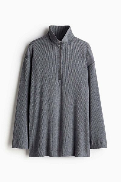 H&M Ribbed zip-top top